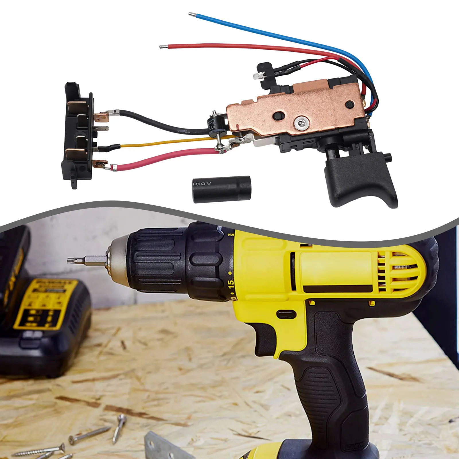 Новый переключатель триггера дрели N335379 N868642 N337101 для DCD771 DCD771C2 type 1 N279942 16A черный 20