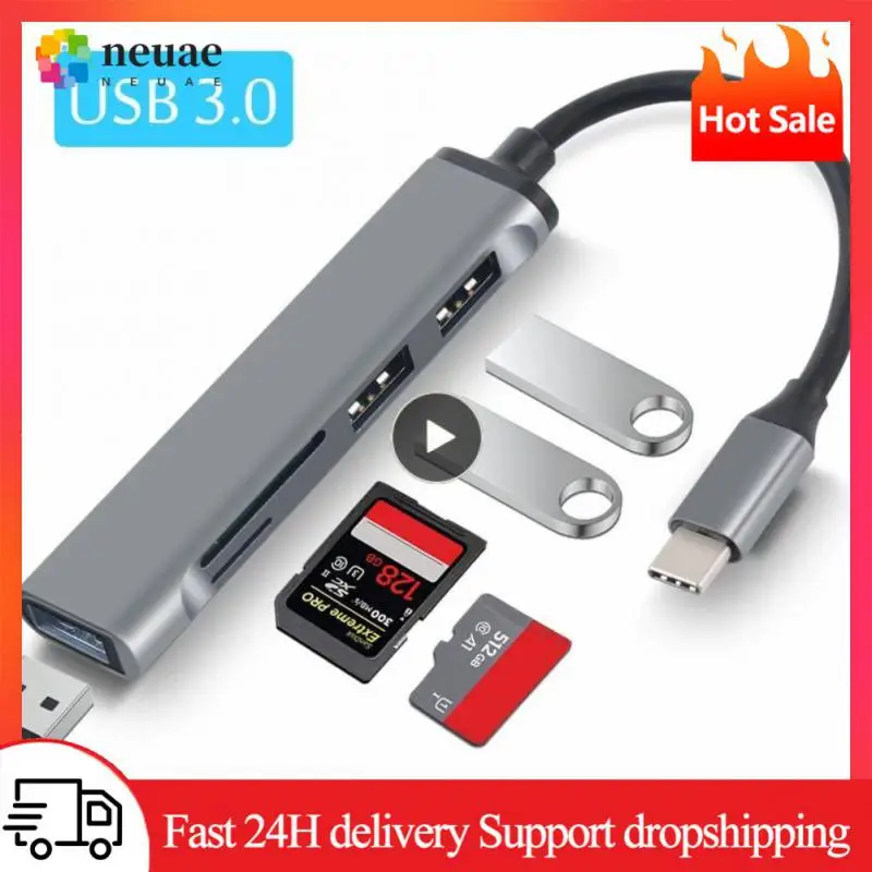 

Type C HUB High Speed USB 3.0 HUB Splitter Card Reader 5 Port Multi Splitter with SD TF Ports for Macbook Computer Accessories