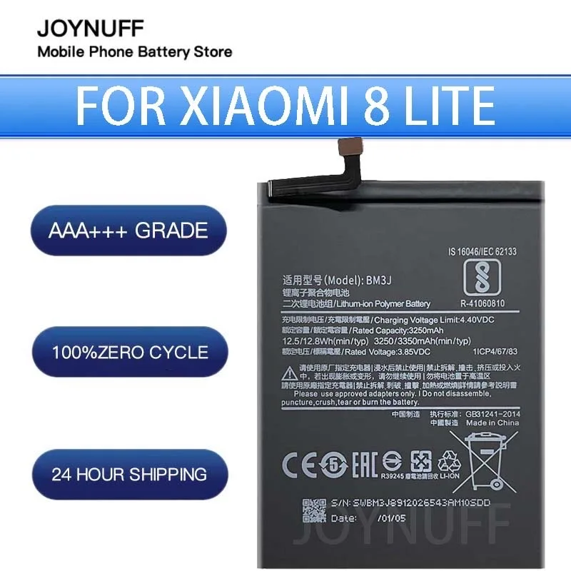 

New Battery High Quality 0 Cycles Compatible BM3J For Xiaomi MI 8 Lite Replacement smart phone Sufficient Batteries MI8 LITE+kit