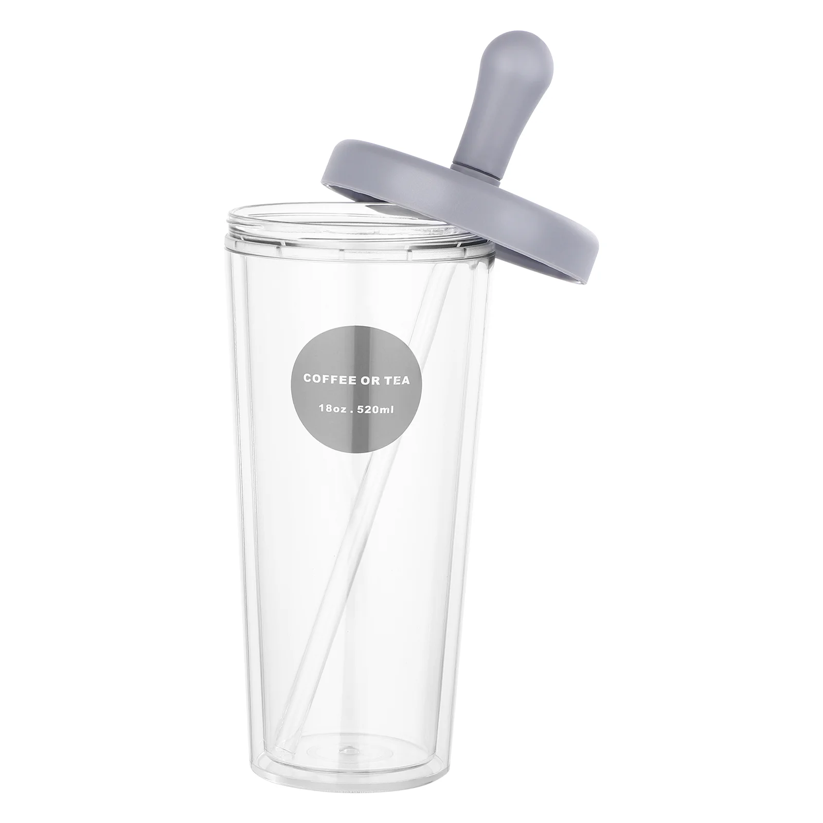 

1Pc Straw Tumbler Double Layer Tumbler Cups Insulated Cup Tumbler with Lid Tumbler with Straw Clear Tumblers with Lid and Straw