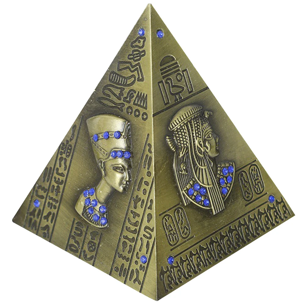 

Pyramid Egyptian Ancient Figurine Statue Sculpture Decor Shui Feng Generator Toy Learning Education Table Energy Prosperity