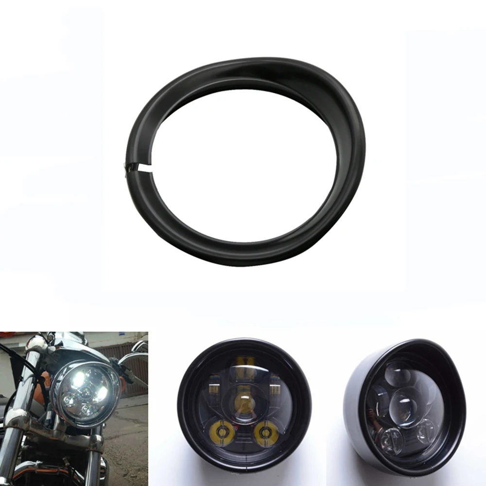 

Налобный фонарь для мотоцикла, 5,75 дюйма, черный/хромированный, для Harley Sportster XL 1200 883 VRSCB