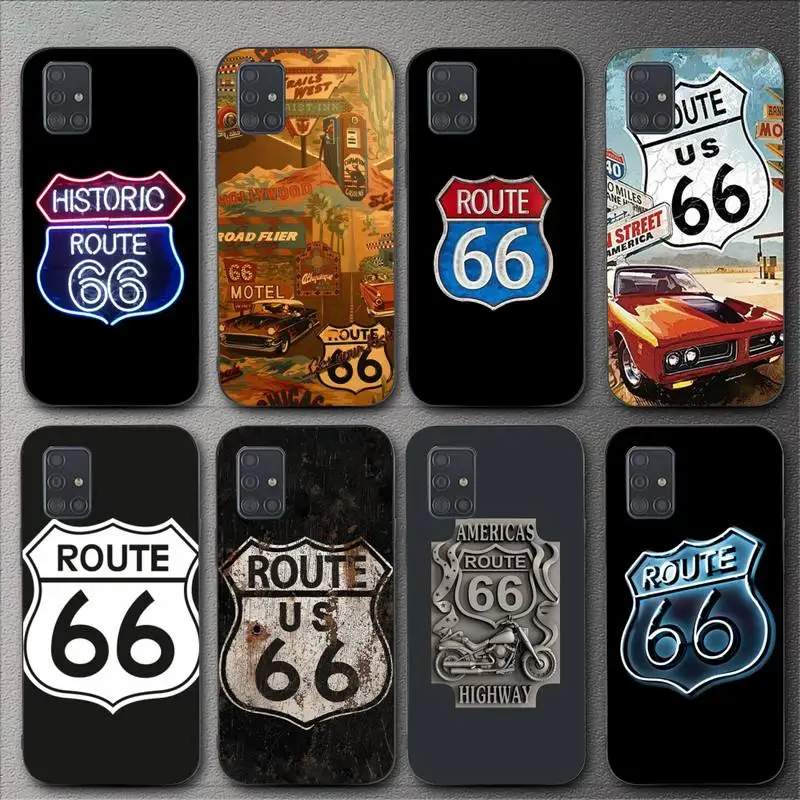 

America Route 66 Phone Case For Samsung Galaxy A02 A12 A13 A22 A32 A41 A51 A53 A71 A73 Shell