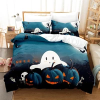 3pcs pumpkin ghost bedding sets home bedclothes super king cover pillowcase comforter textiles bedding set