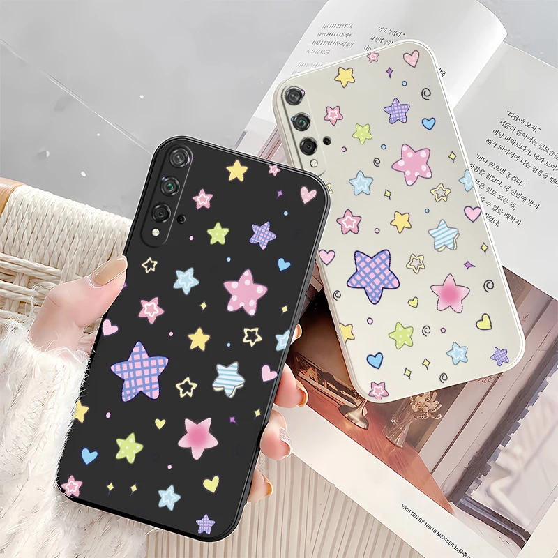 Фото Чехол с цветными звездами для Huawei Honor Magic 7 Lite X20 X9A X5 X6B X7B X8B X9B X8 9X 20 50 SE Lite Pro Plus Мягкий силиконовый чехол для телефона №3