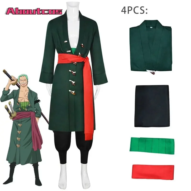 202 костюм Aboutcos на Хэллоуин в стиле аниме Roronoa костюмы для косплея Kazunokuni Zoro