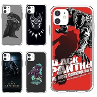 soft silicone tpu case for iphone 10 11 12 13 mini pro 4s 5s se 5c 6 6s 7 8 x xr xs plus max 2020 comics marvel black panther