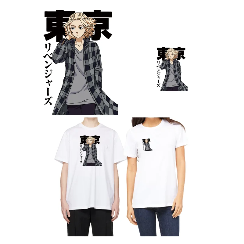 Моющиеся виниловые термоклейкие нашивки для одежды, Мультяшные аниме «Токийский рептиз», наклейки с иллюстрациями персонажей