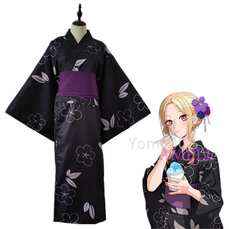 

Костюм для косплея из аниме «Мой наряд», милый традиционный костюм-кимоно для Хэллоуина, карнавала, летнего фестиваля