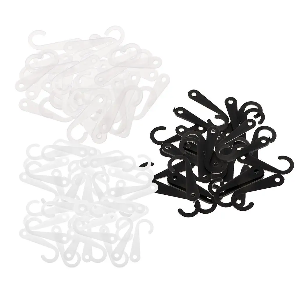 

50x J-hook Clothes Hangers J-shape Plastic Hooks J Shaped Hanging