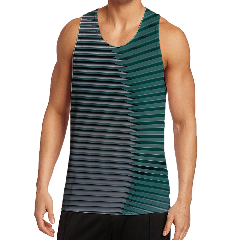 

Jumeast 3D Геометрические линии печати жилеты полиэстер смешной абстрактный без рукавов новый тренажерный зал Топ для мужчин Повседневная Фитн...