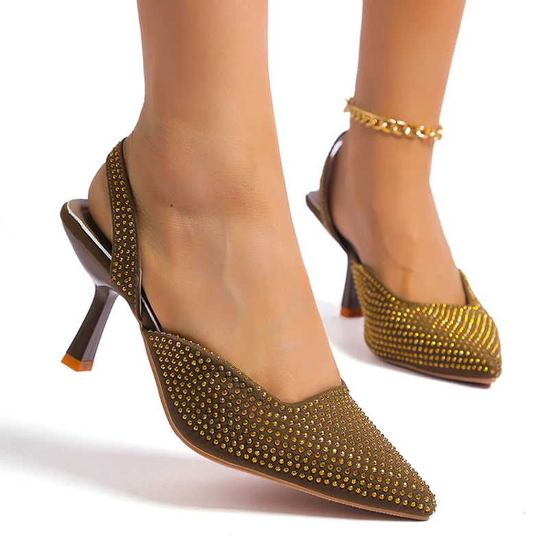 

Женские туфли-лодочки с ремешком на пятке, на высоком каблуке