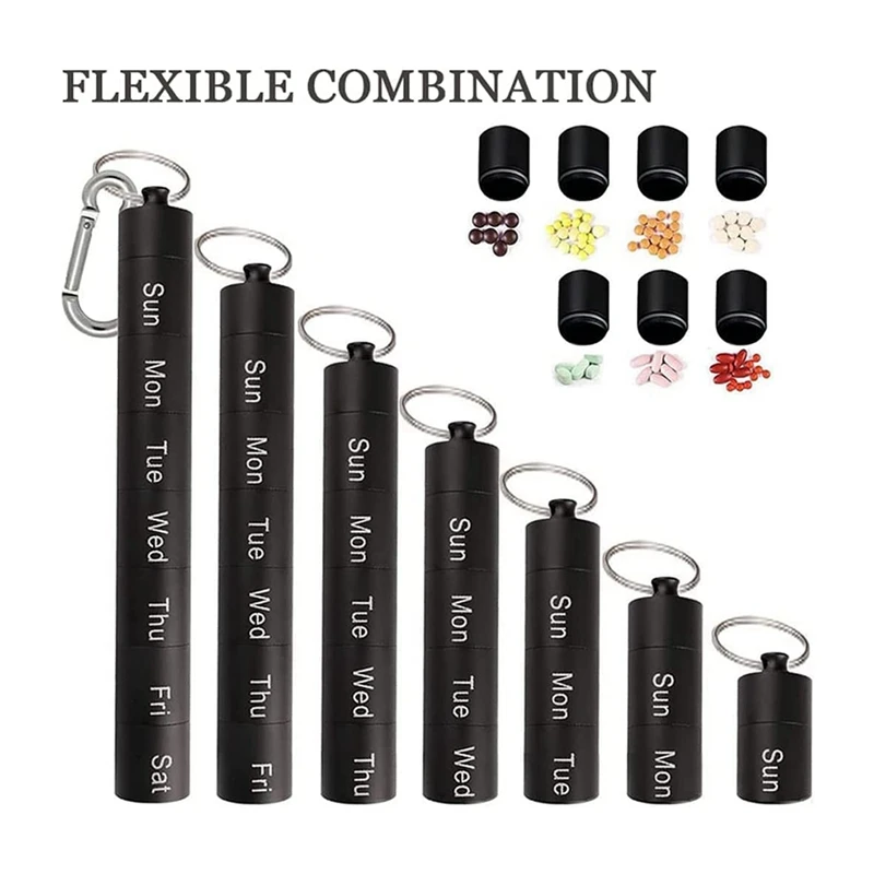 Коробка для таблеток брелок держатель водонепроницаемый 7-дневный еженедельный