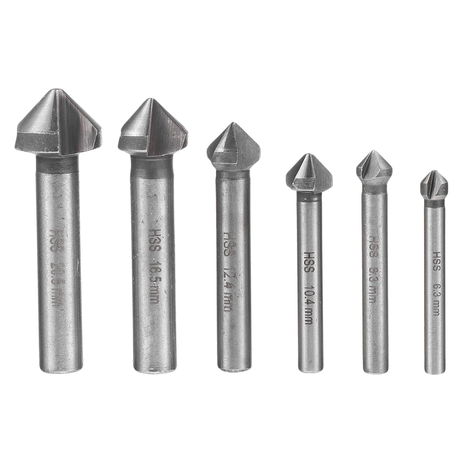 

6 шт. 3 канавки HSS фаска резак Концевая фреза инструмент зенкер сверло