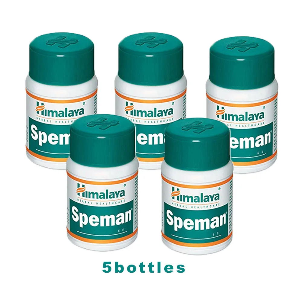 

5 бутылок, Гималайская улучшает качество мужской ферти, увеличивает количество спермы, натуральный травяной уход, 60 таблеток/бутылка