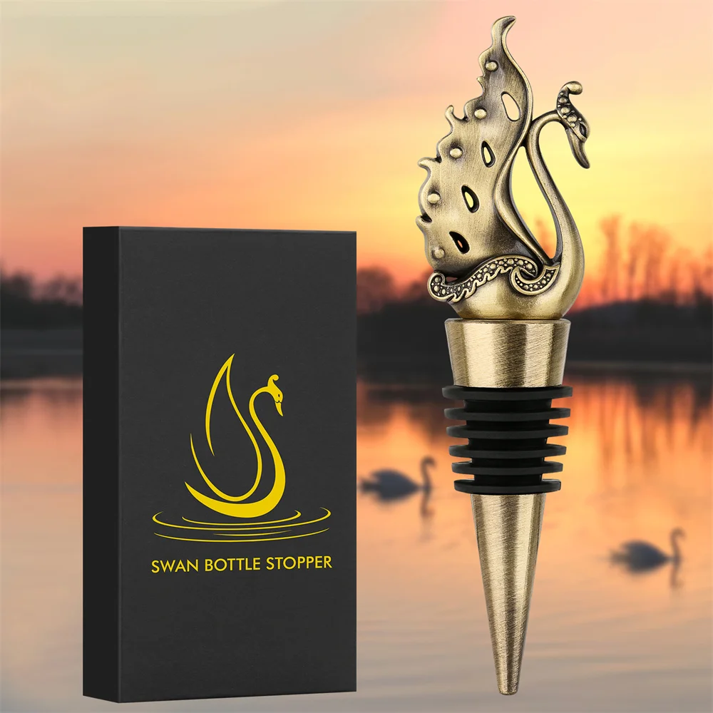 Декоративная винная пробка в виде лебедя