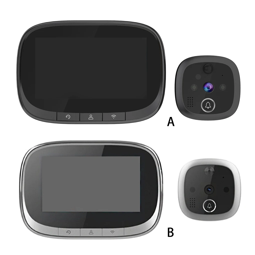 

Video Doorbell Door Viewer Security Device Convenience Handily Install Smart Alarm Multifunctional Home Supplies Silver