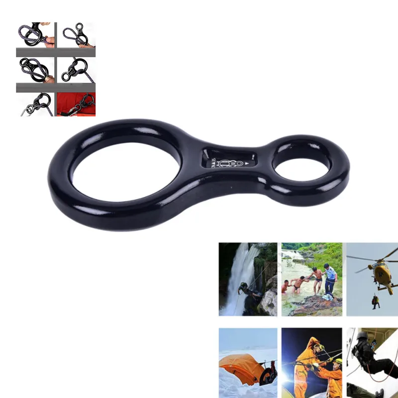 

1PC 35KN Mountaineering Rock Climbing Tree Figure 8 Descender Belay Rappel Equipment Ideal For Climbing, Rappelling, Rescue, Etc