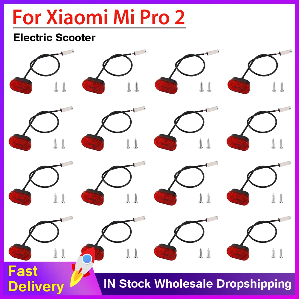 16pcs Electric Scooter Tail Light Brake Light for Xiaomi Mi Pro 2 Rear TailLight Lamp LED Skateboard Stoplight Tail Lights Parts