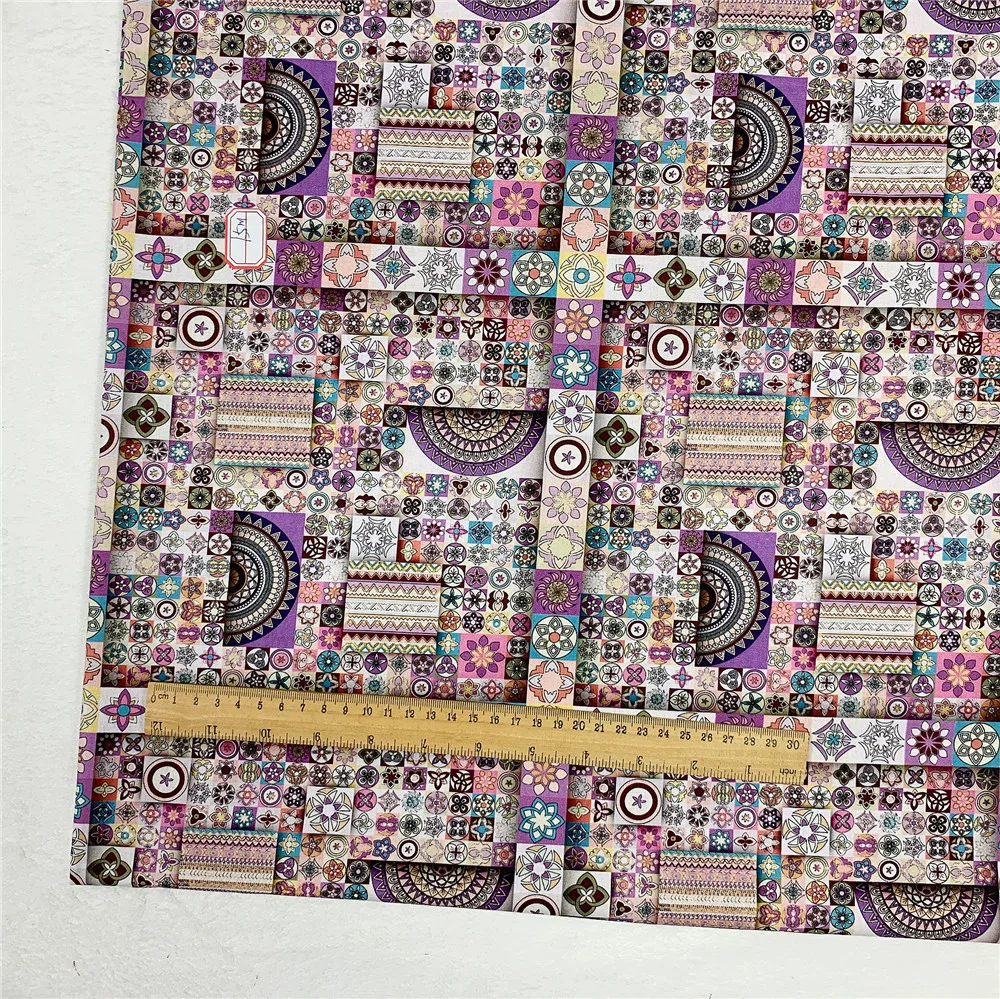 Ретро-богемный стиль Мандала из 100% хлопка с принтом ткань в стиле бохо одежда для