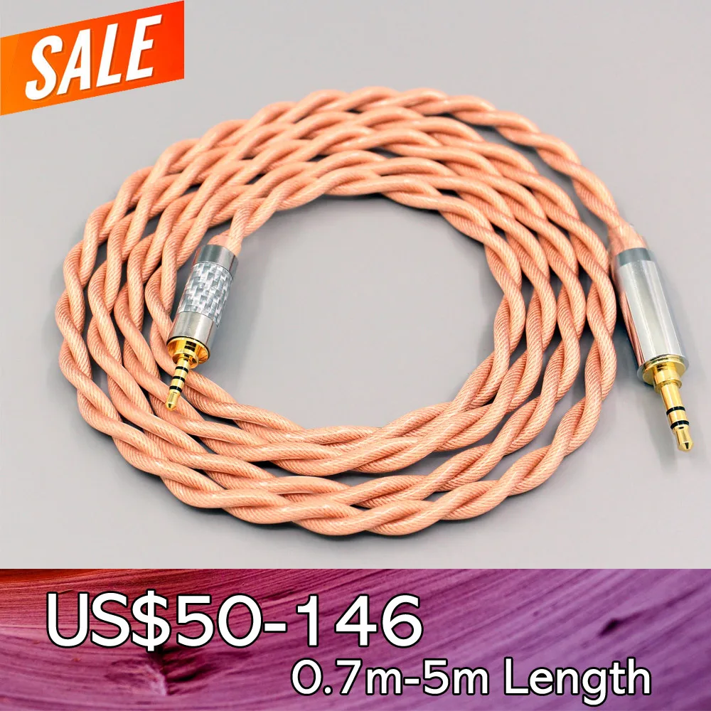 Type6 756 core Shielding 7n Litz OCC Earphone Cable For beyerdynamic DT 240 Pro DT240Pro Shure AONIC 50 LN008009