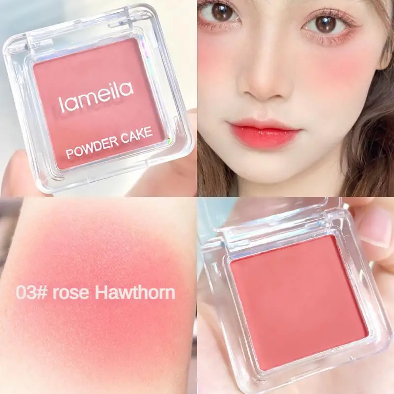 

Monochrome Powder Blusher Pure To Brighten Natural Waterproof LongLasting Nude Makeup High Gloss Blush Eye Shadow Rouge Cosmetic