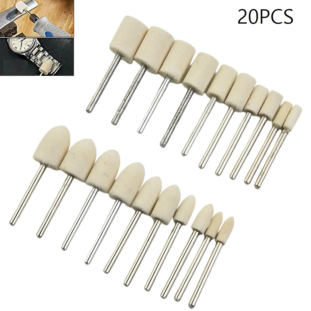 

Wool Buffing Wheels Felt Mounted Mandrel Polishing Bits Kit 4/6/8/10/12mm Ecoflow Tools Festool Ferramentas Lixadeira Motosierra