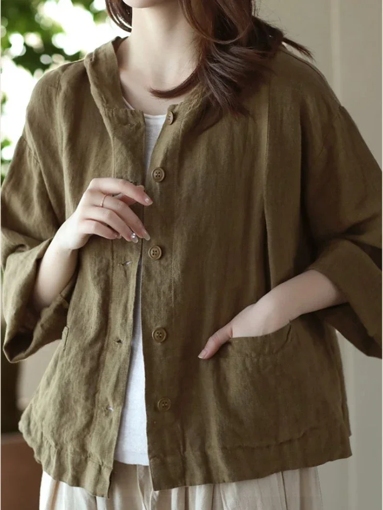 Куртки женские для отдыха свободные удобные однотонные в китайском стиле