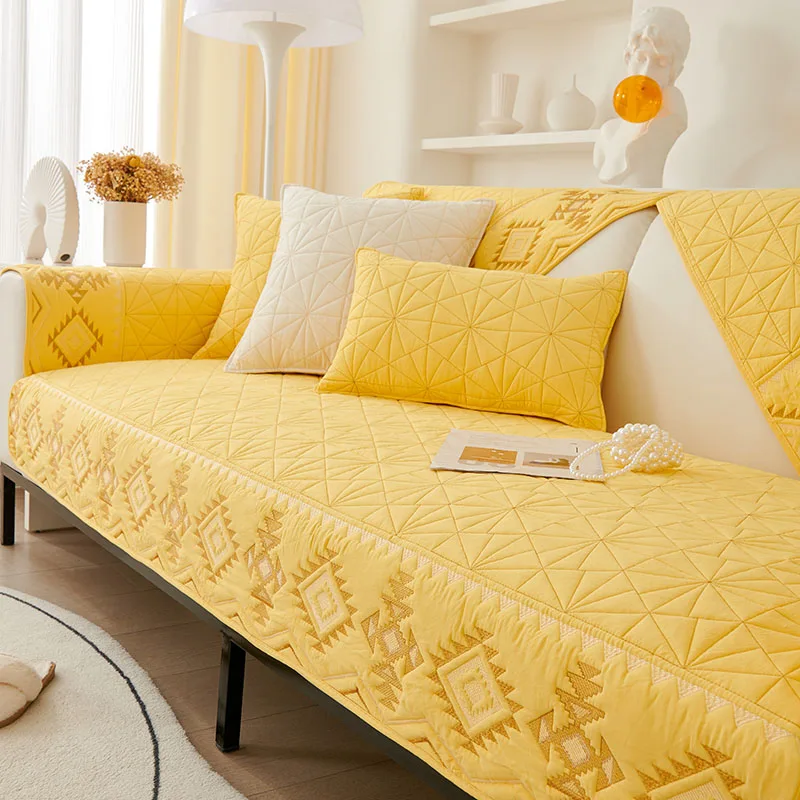 

Cotton Soft Sofa Covers Towel Non-Slip L-shaped Corner Couch Cover Four Seasons Universal Living Room All-Inclusive Sofa Towels