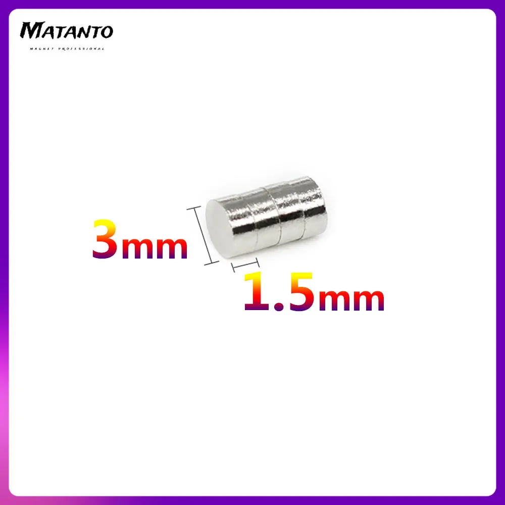 

100/200/500/1000/2000/5000PCS 3x1.5 Powerful Magnets N35 Small Round Permanent Magnet 3x1.5mm Neodymium Magnet Strong 3*1.5