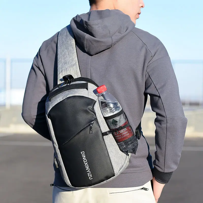 

Single Bag Backpack Capacity Large Work Business Shoulder Leisure Chest Cross-body Men Bag Large New