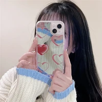moskado acrylic mirror love phone case for iphone 11 pro max 12 13 x xr xs max 7 8 plus se 2020 soft silicone tpu back cases