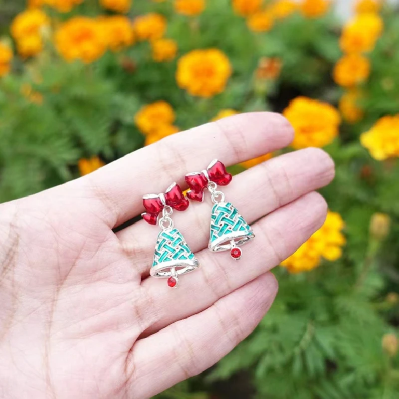 Женские серьги-подвески в виде снеговика оленя Санта-Клауса