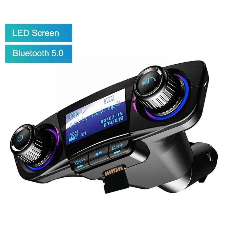 

FM-модулятор B4U4 со светодиодным экраном и Bluetooth 5,0