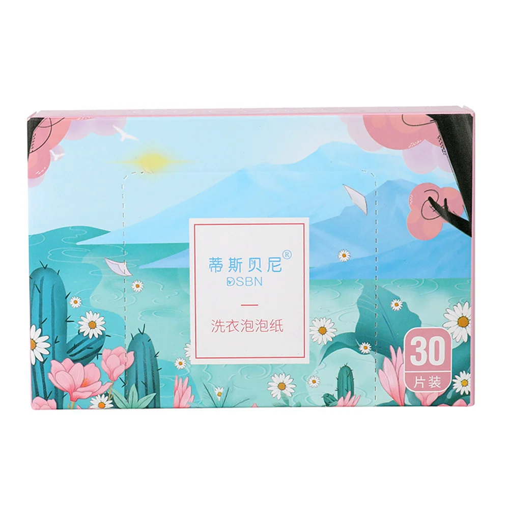 

Laundry Bubble Tablets Clothing Household Active Substance Floral Cleaning And Stain-removing Laundry Paper Laundry Bubble Paper