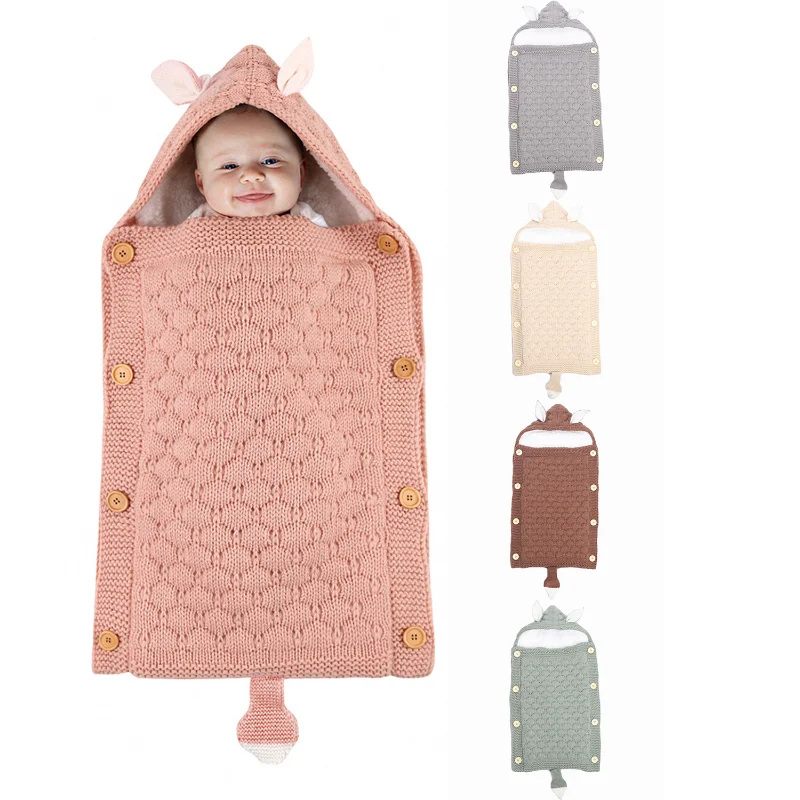

75*35cm Sleeping Bags 0-1 Years Baby Infant Swaddle Blanket Wrap Sleepsacks for Stroller Newborn Baby Bedding Baby Blanket