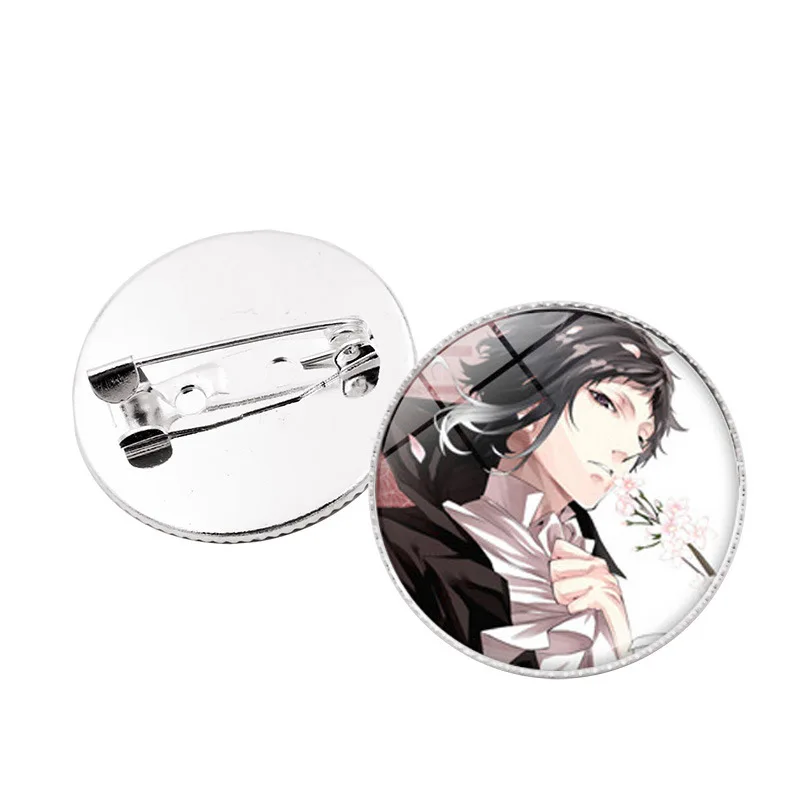 

Кабошон ювелирные изделия Бунго бродячие собаки броши булавка значок для женщин мужчин детей Подарки