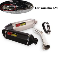 for yamaha fz1 all years 51mm motorcycle exhaust system slip on escape muffler tail pipe tip removable db killer mid link tube