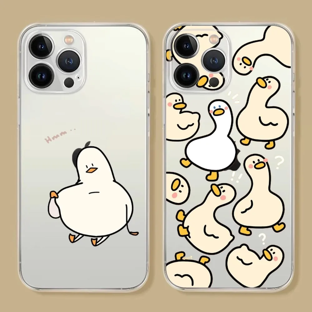 Чехол для телефона с изображением ленивой утки iPhone 15 14 13 12 11 Pro Xs Max Mini XR X 7 8 Plus