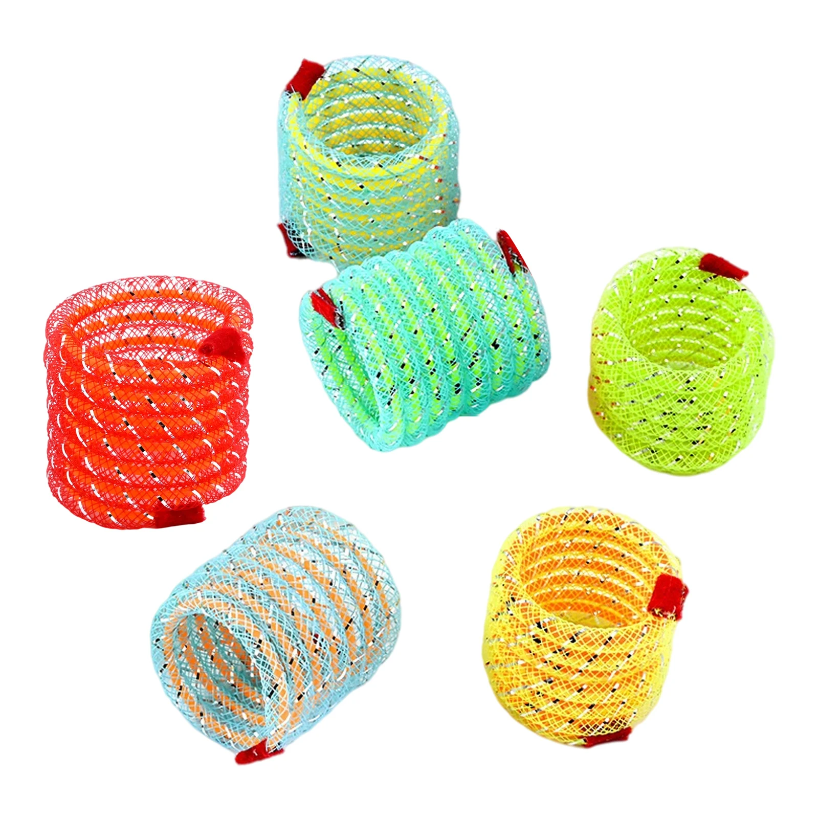 

Cat Spring Toy Plastic Colorful Coil Spiral Springs Pet Action Wide Durable Interactive Toys Pet Favor Toy