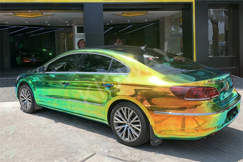 Высококачественная мистическая Хромированная пленка для обертывания Радужная