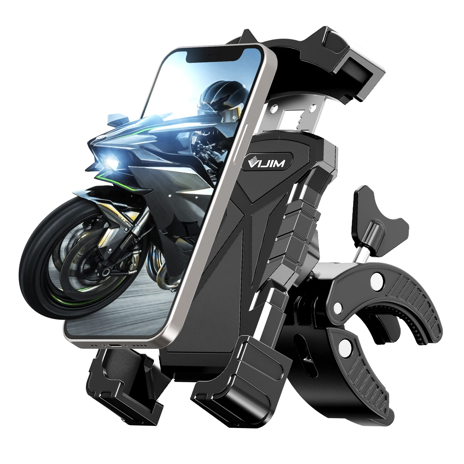 

VIJIM BH-01 Bike Phone Holder 360° View Universal Bicycle Holder for 4.92-7 inch Mobile Phone Stand Shockproof Bracket GPS Clip