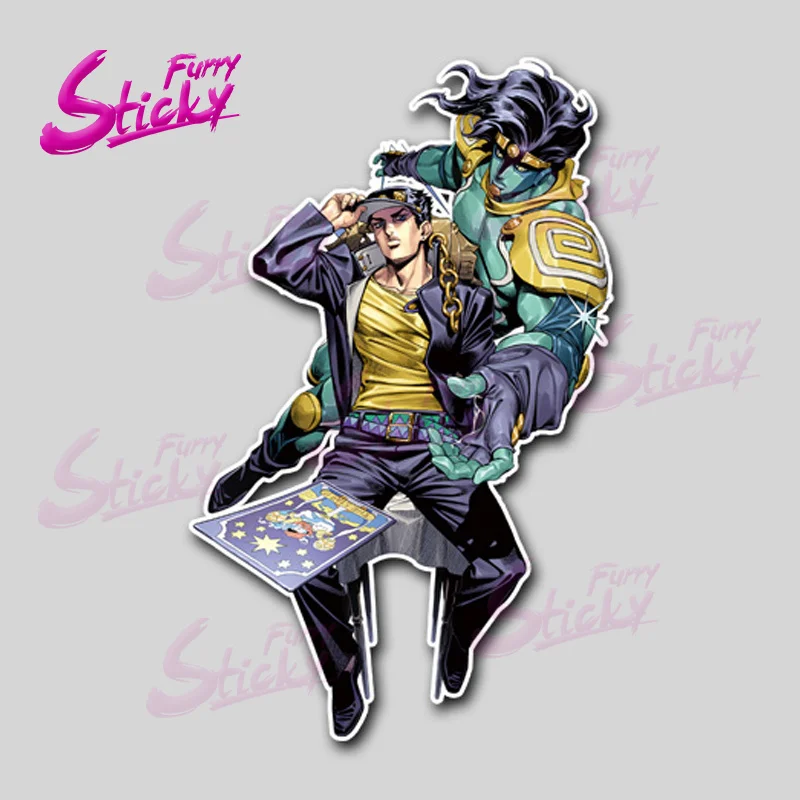 Пушистая липкая наклейка JOJO крутая аниме на автомобиль автомобильные аксессуары