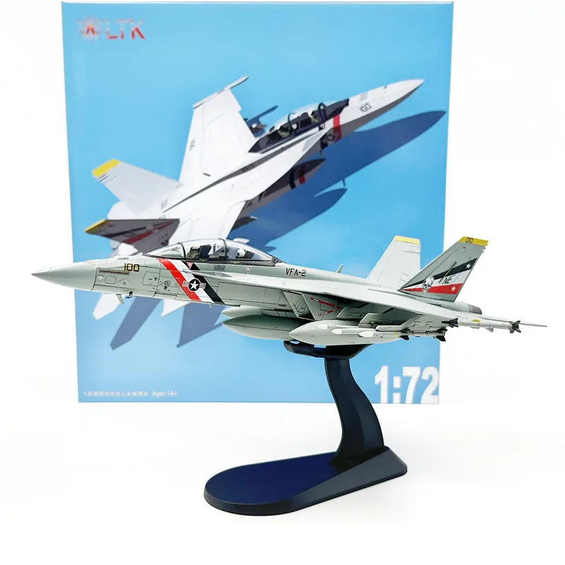 Фото Масштабная модель американского истребителя F/A‑18F Super Hornet VFA‑2, масштаб 1:72, из литого металла, коллекционная модель военного самолета, подарок. №1