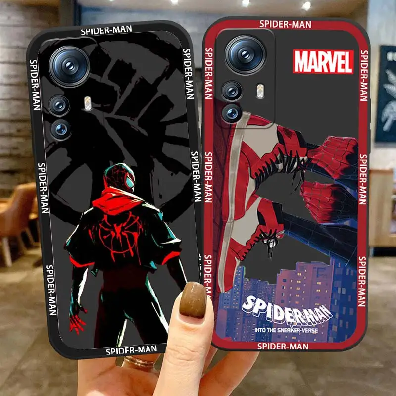 

Marvel Spiderman Superhero Phone Case For Xiaomi Mi 13 12T 12S 12X 12 11 11T 11i 10T 10 9 8 Pro Lite Ultra 5G Black Cover