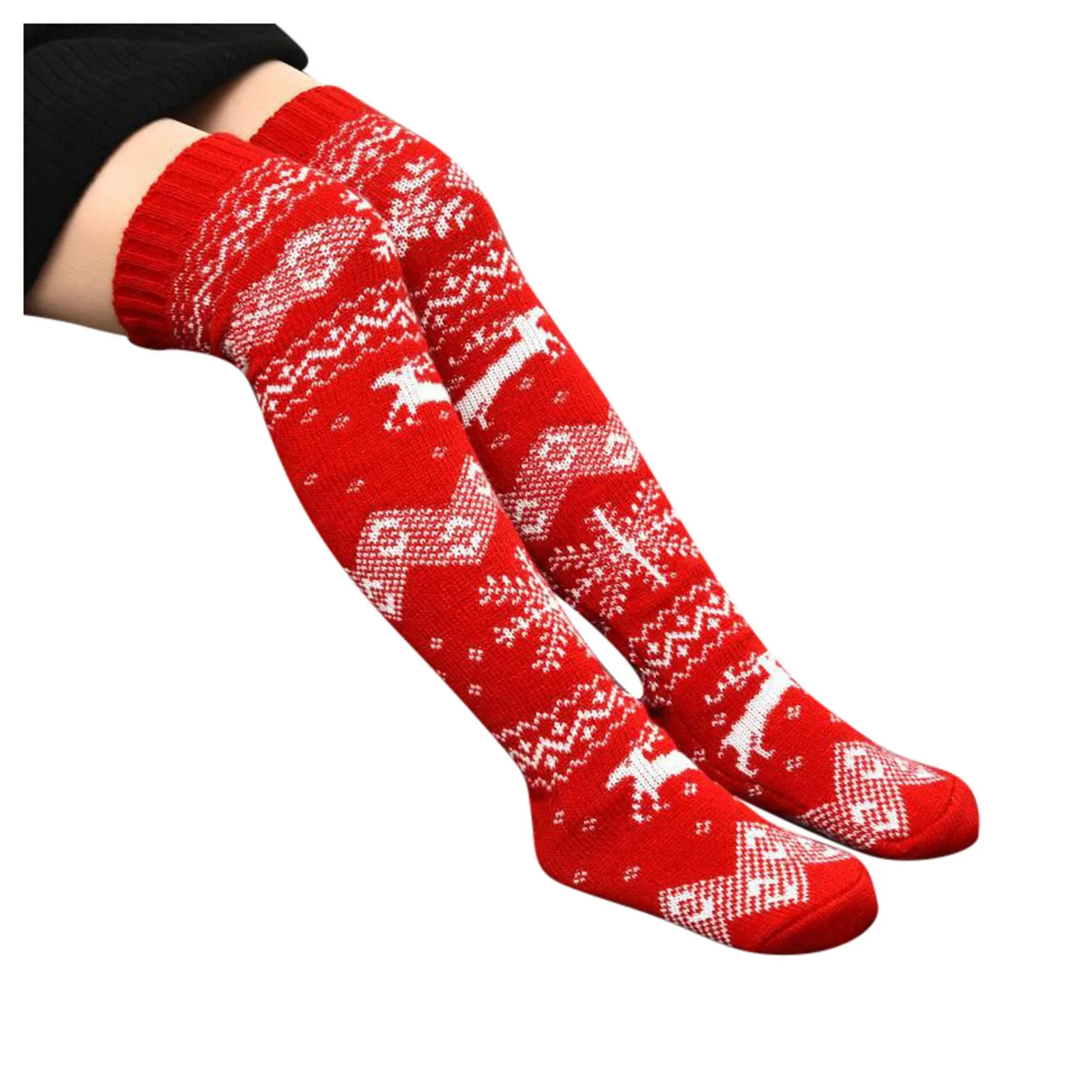 

Over Cotton Ladies The Long Knee High Knit Warm Girls Warm Thigh Socks Sexy Mommy Christmas Stocking Tuxedo Cat Stocking