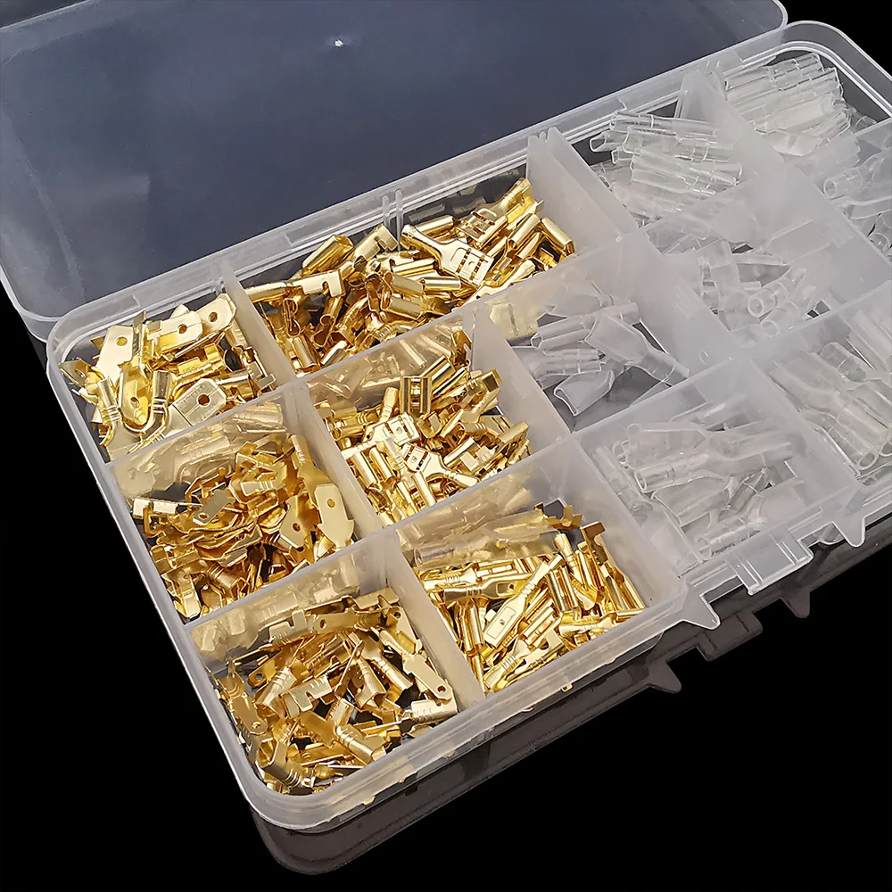 

315Pcs 2.8/4.8/6.3mm Electrical Wire Connectors Insulated Male Female Spade Crimp Terminal Assortment Kit