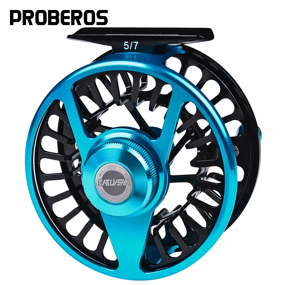 

Колесо для ловли нахлыстом PROBEROS 5/7 7/9 9/10 CNC, алюминиевая катушка для ловли нахлыстом с правой и левой ручкой