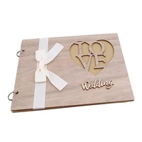 20 pages wooden wedding guestbook signs rustic wedding decoration marriage guestbook album for couple wedding decor gift