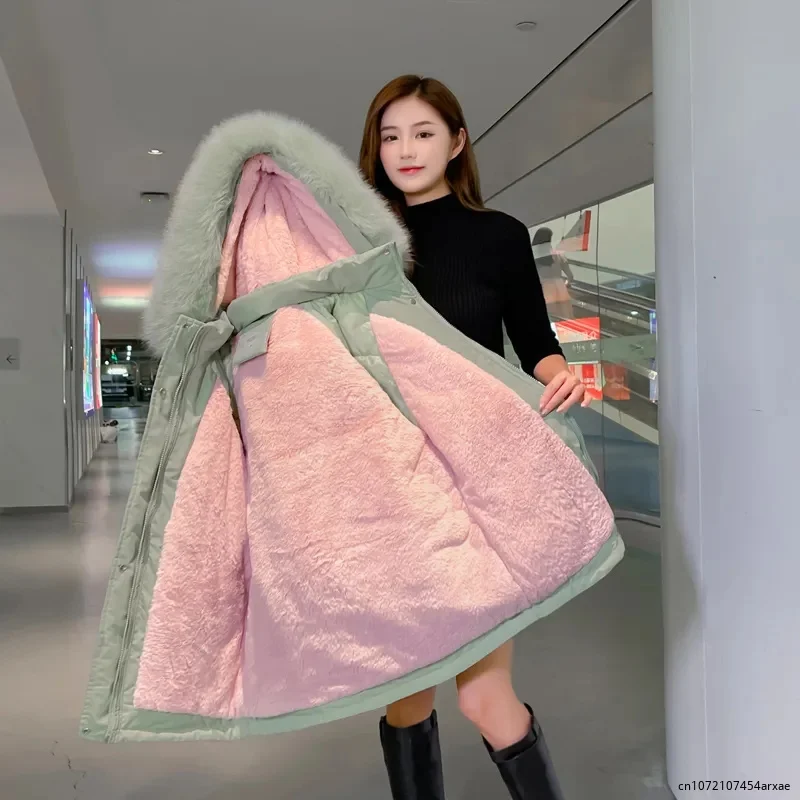 Паркер пуховик с хлопковой подкладкой для женщин 2023 новые парки свободная